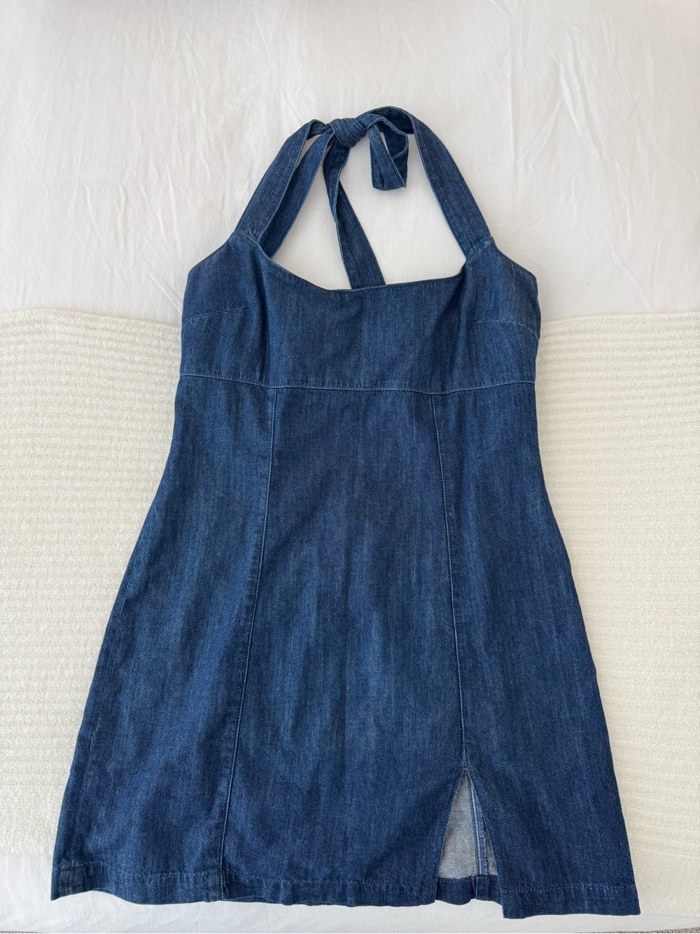 Reformation Denim Halter Dress